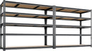 48"W Garage Shelving, 3050LBS Storage Shelves heavy duty, 5 Tier Metal Shelving Unit Adjustable Garage Shelves Heavy Duty Shelving for Warehouse,Commercial, Kitchen, 48" W × 24" D × 72" H, Black，2PCS by GreenHaven Gardens