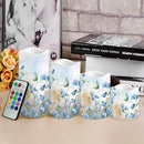 Ystardream Blue Flower Led Flameless Candles Valentine's Day Decorations Electric Christmas Candles for Windows,Unscented,Safe for Families with Pet(s) or Young Child(ren) by GreenHaven Gardens