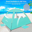 Gorich Beach Tent Sun Shelter for 3/4-5/6-7/8-10 Person with UPF 50＋ UV Protection, Lightweight & Easy Setup Beach Shade Canopy, Portable Beach Shade Tent Beach Cabana by TinyTreasures Baby Boutique