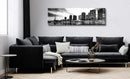 DJSYLIFE Paris Eiffel Tower Skyline Wall Art Black and White Modern City Night View Panoramic Cityscape Picture Paintings Canvas Prints Office Room Home Decoration Artwork Framed 13.8"X47.3" by CozyNest Decor