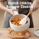 Silicone Cooking Utensils Set - Silicone Kitchen Utensils for Cooking Wooden Handles, 446°F Heat Resistant Kitchen Utensil Spatula Sets w Holder, Gadgets for Non-Stick Cookware BPA FREE (Khaki) by CozyNest Decor