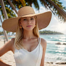 Floppy Big Beach Straw Hats for Women Foldable Summer Wide Brim Packable Sun Hat Womens Travel Straw Fedora Hat by GreenHaven Gardens