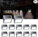XLUX Solar Powered Lights for Deck Steps Stairs Fences Pathway Path, LED lamp, Outdoor Waterproof, White Light 12 Pack by GreenHaven Gardens