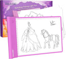 IMAGE Light Up Tracing Pad Pink Drawing Tablet Coloring Board for Kids Children to for Girls Boy (Includes 10 Traceable Sheets and Two Clips) by TinyTreasures Baby Boutique