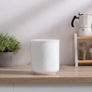 Food Storage Containers with Airtight Lids: Ceramic Canister Sets for Kitchen Countertop - Porcelain Jar for Coffee Tea Flour Sugar Rice Cookies Candy - White (75 oz) by CozyNest Decor