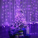 YEGUO 4 Pack Purple Solar Fairy Lights Outdoor Waterproof, Each 33ft 100 LED String Lights 8 Modes Silver Wire by GreenHaven Gardens