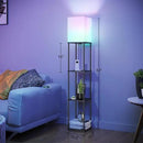 SUNMORY Floor Lamp with Shelves, Smart APP Control Standing Lamps with RGB Bulb, 4-Tier Dimmable Floor Lamps for Living Room, Tall Lamp for Bedroom, Office, Corner Display Bookshelf Lamp by CozyNest Decor
