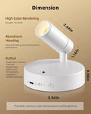 EZVALO Battery Powered LED Spotlight Indoor, Wireless Picture Lights with Remote,5500mAh Rechargeable Mini Display Light, Uplighting Indoor for Artwork Tree Painting Portrait (white-1Pack) by CozyNest Decor