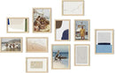 HAUS AND HUES Natural Oak Wood Gallery Wall Tabletop Frames Made with Real American Oak and Shatter-free Plexiglass - Set of 11 (Eight 4x6, Three 5x7, Framed Beige) by CozyNest Decor