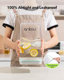 Ankou Airtight Food Storage Container with Pop Lid & 130ml Scoop, 4L/4.2qt *4 BPA-Free Cereal, Rice, Flour, Pasta & Snack Container, Stackable & Durable,Kitchen Pantry Organizer by TinyTreasures Baby Boutique