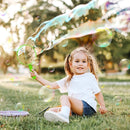 Roberly 25 PCS Big Bubble Wands Set with Tray Solution, Giant Bubbles Wands Toys for Kids Adults Summer Outdoor Activities Birthday Gifts Party Favors by TinyTreasures Baby Boutique