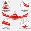 Ninja-Twister Swing Spins Set: Slackline Attachments - 360° Handle Twist-Spin Flips Toy Activate Ninja Powers Warrior Accessories Kids Hang Toys for Playground Backyard, Red by TinyTreasures Baby Boutique