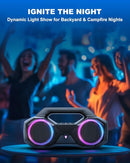 Bluetooth Speaker 80W(Peak)Loud with Bass, 20H Playtime, IPX7 Waterproof, RGB Lights, TWS, Large Portable Wireless Speakers for Outdoor, Home, Party, Pool, Beach, Tailgating, Gym, Work, Gifts (Black) by TinyTreasures Baby Boutique