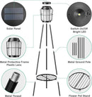 2 Pack Solar Lights Outdoor with Plant Stands, Solar Floor Lamp, Solar Powered Street Lights Metal Tripod Deck Lights, Patio Decor for Garden Yard Pathway Driveway Porch by GreenHaven Gardens