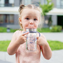 Evorie Tritan Spill Proof Toddler Straw Sippy Cup, 10 oz for Baby and Toddlers 1-3 Years Old, No Spill Straw Water Bottle with Removable Handles, Ideal for School, BPA-Free, Travel in Space by TinyTreasures Baby Boutique