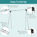 APEXCHASER Foldable Clothes Drying Rack, 55'' Collapsible Laundry Clothes Airer Width Heavy Duty Hanger for Sweaters Baby Clothes Towels Portable Indoor Outdoor for Home Travel by TinyTreasures Baby Boutique