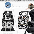 Diaper Bag Backpack for Women with Changing Pad, Baby Bag with Insulated Pockets Multifunctional Diaper Bags For Baby Girl Boy Waterproof Baby Bags For Boys Girls Maternity Bag Cow Print by TinyTreasures Baby Boutique