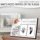 Baby Hand and Footprint Kit with Photo & Birth Details, Inkless Hand and Footprint Kit, Newborn Keepsake Plaque, Baby Shower Gifts (STYLE 1 (Fully Personalized) (Is Pleased To Meet You)) by TinyTreasures Baby Boutique