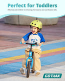Gotrax KS12 Balance Bike for 2-5 Years Old, 12" Toddlers Bike with LED Light&Bell, Adjustable Soft Seat&Handlebar, Flat-Free Tires&Easy Assembly, Lightweight&No Pedal, Kids Toy Gift for Boys Girls by TinyTreasures Baby Boutique