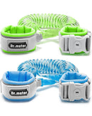 Dr.meter Anti Lost Wrist Link, 2 Pack Toddler Safety Leash with Key Lock, Reflective Child Walking Harness - Dual 8.2ft Length Blue & Green Kids Leash for Supermarket Mall Airport Amusement Park Zoo by TinyTreasures Baby Boutique
