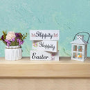 JennyGems Easter Bunny Decor 3pc Wooden Block Set, Tiered Tray, Wreath and Tabletop Decor for Easter Decorations by CozyNest Decor