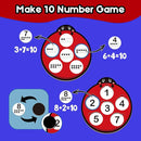 Math Games for Kids, Math Manipulatives Kindergarten Preschool Counting Toys, Ten Frame Set Addition and Subtraction Flash Cards Matching Bingo Number Games Homeschool Classroom Must Haves by TinyTreasures Baby Boutique