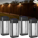 GOODFOEVER 4 Pack Solar Fence Lights Solar Post Accent Light/Wall Light for Outdoor, Yard, Fence, Porch and Garage, Body in Aluminum and Glass Waterproof by GreenHaven Gardens