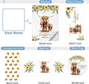 Personalized Baby Crib Bedding Set, 5 Pcs Custom Name Bedding Set, Double Layer Nursery Bedding Set for Boy Girl, Highland Cow Baby Crib Set, Gift for Toddlers Infants New Parents by TinyTreasures Baby Boutique