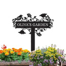 Metal Signs Customized | Personalized Garden Stake Metal Sign | Custom Metal Garden Sign | Personalized Garden Name Sign | Custom Sign Outdoor Metal | Gardening Decor Gifts for Gardeners by CozyNest Decor