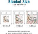Custom Name Crib Bedding Set - Horse & Cow Pattern, Personalized Floral Nursery Bedding 3-Piece Set– Soft Blanket, Fitted Sheet, Changing Pad Cover – for Newborns Girls Nursery Gifts by TinyTreasures Baby Boutique