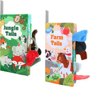 BARMACO Baby Soft Touch and Feel Crinkle Cloth Books for Infants & Toddlers, Learning Toys, Early Development Interactive Sensory Toys, Ocean Animal Tails, Gifts for Boys & Girls by TinyTreasures Baby Boutique