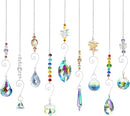 Crystal Suncatchers, RIFNY Hanging Crystals Ornament Sun Catcher with Chain, 9 Pack Glass Beads Ball Prisms Pendant Rainbow Maker for Window Home Office Garden Decoration by GreenHaven Gardens