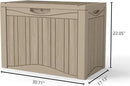 50 Gallon Lockable Resin Deck Box, Waterproof & UV-Resistant Outdoor Storage Box for Outdoor Cushion Storage, Garden Tools & Pool Accessories Storage, Gray by GreenHaven Gardens