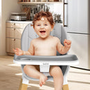8 in 1 Highchair, Convertible Wooden Baby High Chair with Tray, Adjustable High Chair for Babies and Toddlers, Easy to Clean, Grow with Family|Booster|Learning Table|High Stool by TinyTreasures Baby Boutique