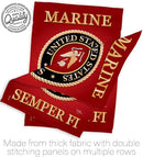 Marine Corps House Flag - 2 pcs Pack Armed Forces USMC Semper Fi United State American Military Veteran Retire Official - Decoration Banner Small Garden Yard Gift Double-Sided Made In USA 28 X 40 by GreenHaven Gardens