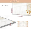 36x60inch Brushed Nickel Bathroom Mirror, Silver Rectangle Mirror with Frame, Large Rectangular Wall Mirrors for Bathroom, Living Roomm, Hair Salon, Big Mirror Hang Horizontal/Vertical by CozyNest Decor