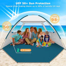 COMMOUDS Beach Tent Sun Shade for 3/4-5/6-7/8-10 Person, UPF 50+ Beach Sun Shelter Canopy Tent, Lightweight, Easy Set Up and Carry by TinyTreasures Baby Boutique
