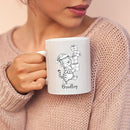 Tiger White Coffee Mug 11 15 Oz, Customized Name Tiger Accent Mug Gift for Brother Sister Besties Friends, Personalized Tigers Teacup, Unique Tigers Animal Coffee Cup Gift for Birthday Thanksgiving by TinyTreasures Baby Boutique