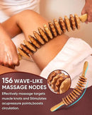 ONUEMP 2PCS Wood Therapy Massage Tools, Wooden Massage Roller Stick & Back Massager Roller Rope, Maderoterapia Kit Colombiana for Lymphatic Drainage, Anti Cellulite, Body Sculpting, Ease Deep Tissue by CozyNest Decor