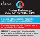 Cestari Stainless Steel Ice Hot Cold Roller for Pain Relief, Foot Massage Ball with Silicone Holder, HSA Muscle Roller, Gray by CozyNest Decor
