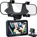 Baby Mirror for Car, ATOROBROS Baby Car Camera for Rear-Facing Seat with 4.3'' HD Display, Upgrade 360° Rearview Mirror Display Bracket, Easy and Safe to See Baby while Driving by TinyTreasures Baby Boutique