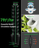 Hydroponic Tower Growing System，45 Pods Vertical Garden，Suitable for Indoor and Greenhouse, Grow Herbs and Vegetables，Houseplant Farming with Water Circulation and Automatic Timer by GreenHaven Gardens