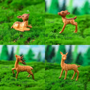 Exasinine 12 Pcs Mothers Love Deer Figurines Forest Animal Figurines Woodland Animals Creatures Figurines Miniature Deer for Crafts Fairy Garden Supplies Cake Toppers by GreenHaven Gardens