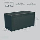 100 Gallon Double-Wall Resin Deck Box - Lockable Waterproof Outdoor Storage Box, 1000lbs Capacity & Doubles as Seating for Patio Furniture - Garden Tools, Pool Accessories (Black) by CozyNest Decor