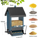 Weight Activated Squirrel Proof Bird Feeder with Canopy | 5LB Large Capacity, Weather-Resistant Design | Attracts Finches, Cardinals & More for Outdoor Bird Watching by GreenHaven Gardens
