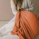 Baby Lounger - Snuggle Cozy Me Infant Lounger for Newborns | Flannel Cover, Breathable Soft, Portable Awake-Time Pad, Essential Baby Gift - Orange by TinyTreasures Baby Boutique