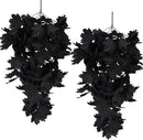RECUTMS Black Maple Leaf Artificial Hanging Plants Fake Plants Faux Fall Leaves Halloween Faux Plants Autumn Leaves Artificial Wall Hanging Indoor Outdoor Halloween Decoration（Black） by CozyNest Decor