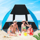 Gorich Portable Beach Tent for 3/4-5/6-7 Person with UPF 50+ UV Protection, Lightweight & Foldable Sun Shelter with 5 Sand Bags, Easy Setup Windproof Beach Umbrella Sun Shade by TinyTreasures Baby Boutique