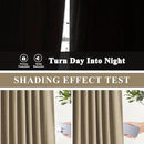 Vision Home Brown Pinch Pleated Full Blackout Curtains Linen Blended 60" Wide Thermal Insulated Window Panels 108 inch for Bedroom Living Room Darkening Pleat Drapes with Hooks Back Tab 60" Wx108 Lx1 by CozyNest Decor