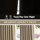 Vision Home Brown Pinch Pleated Full Blackout Curtains Linen Blended Room Darkening Window Curtains 108 inch for Living Room Bedroom Thermal Insulated Pinch Pleat Drapes with Hooks 40" Wx108 Lx2